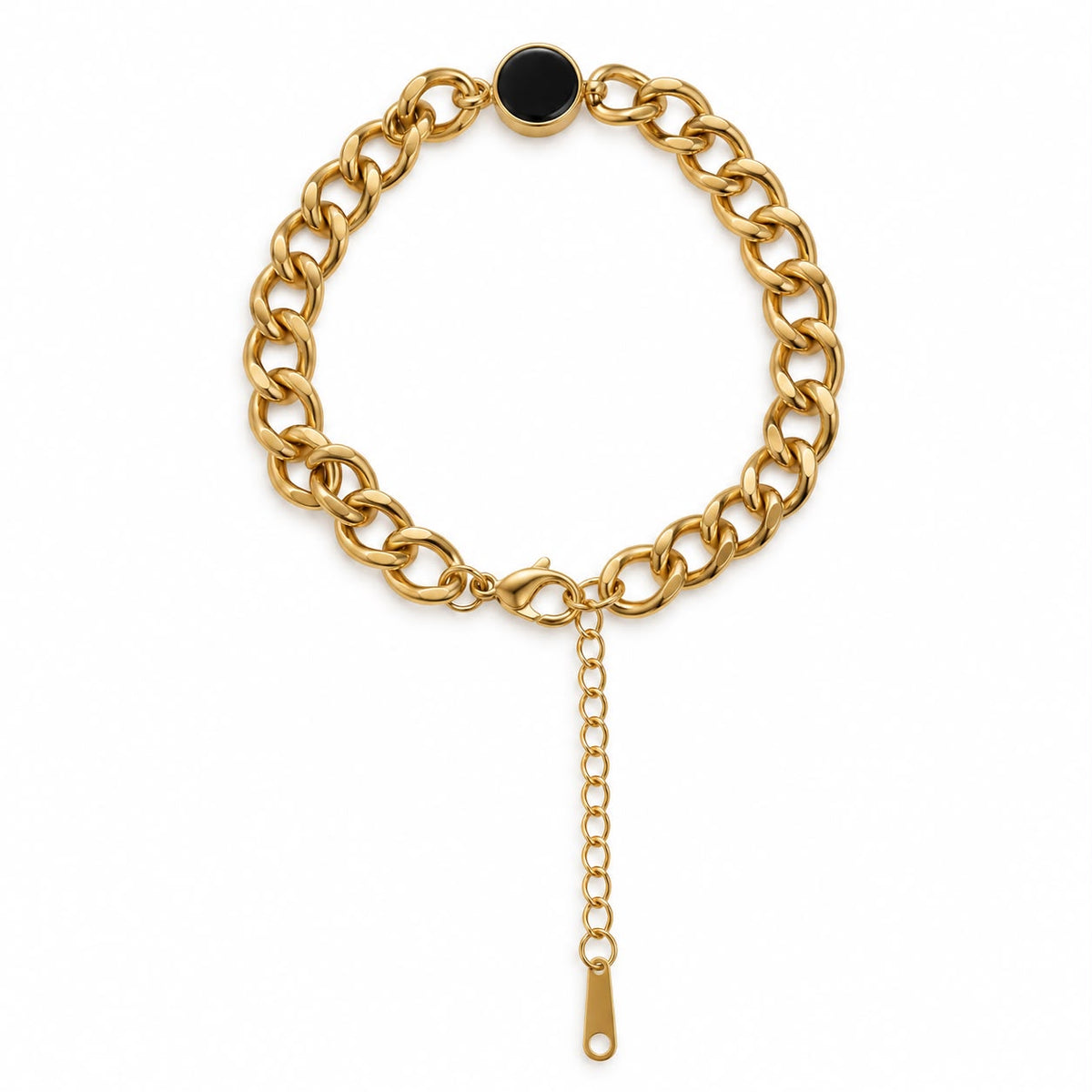Pulsera esclava con brillo negro