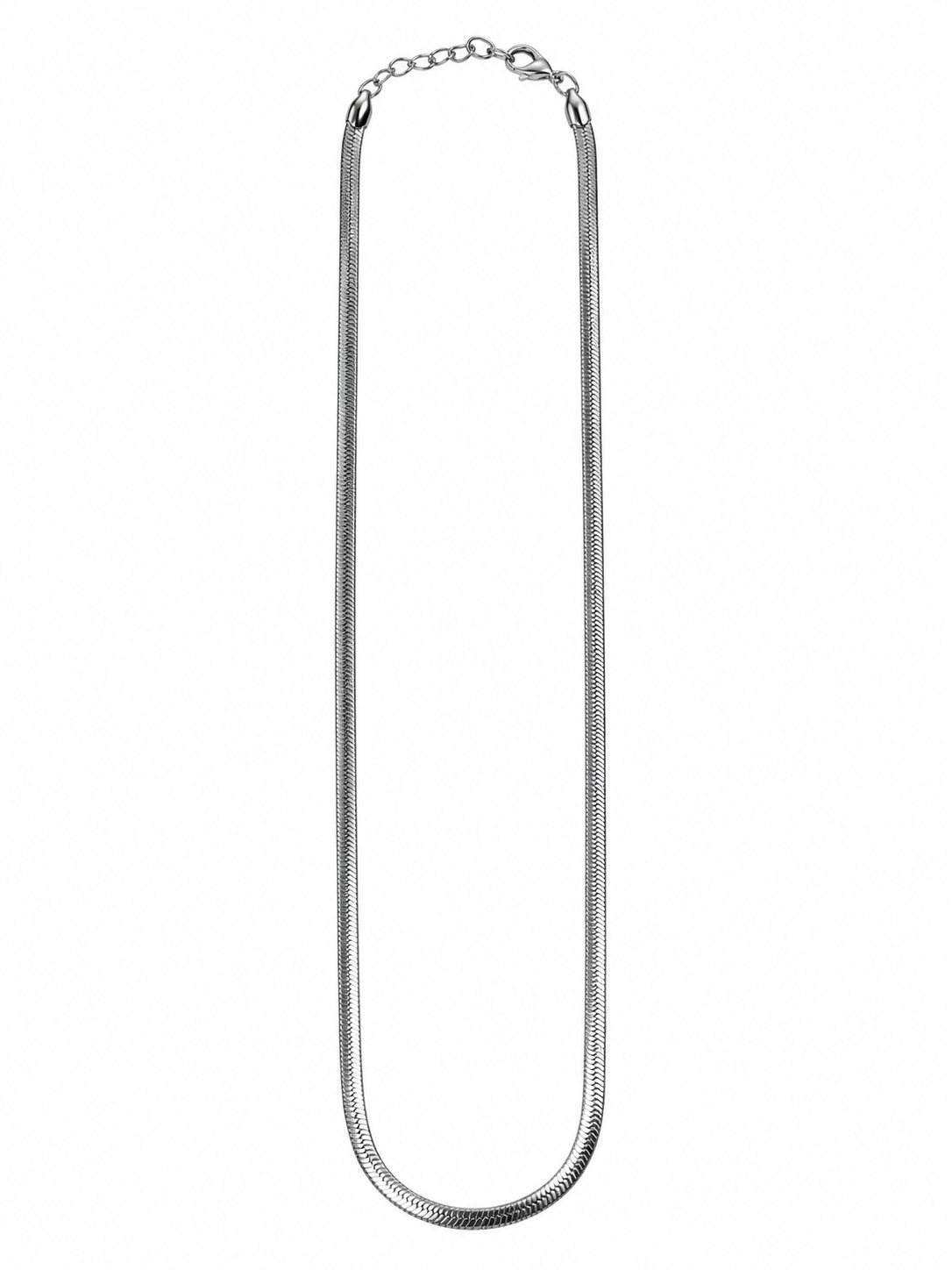 Collar delgado planchado plata