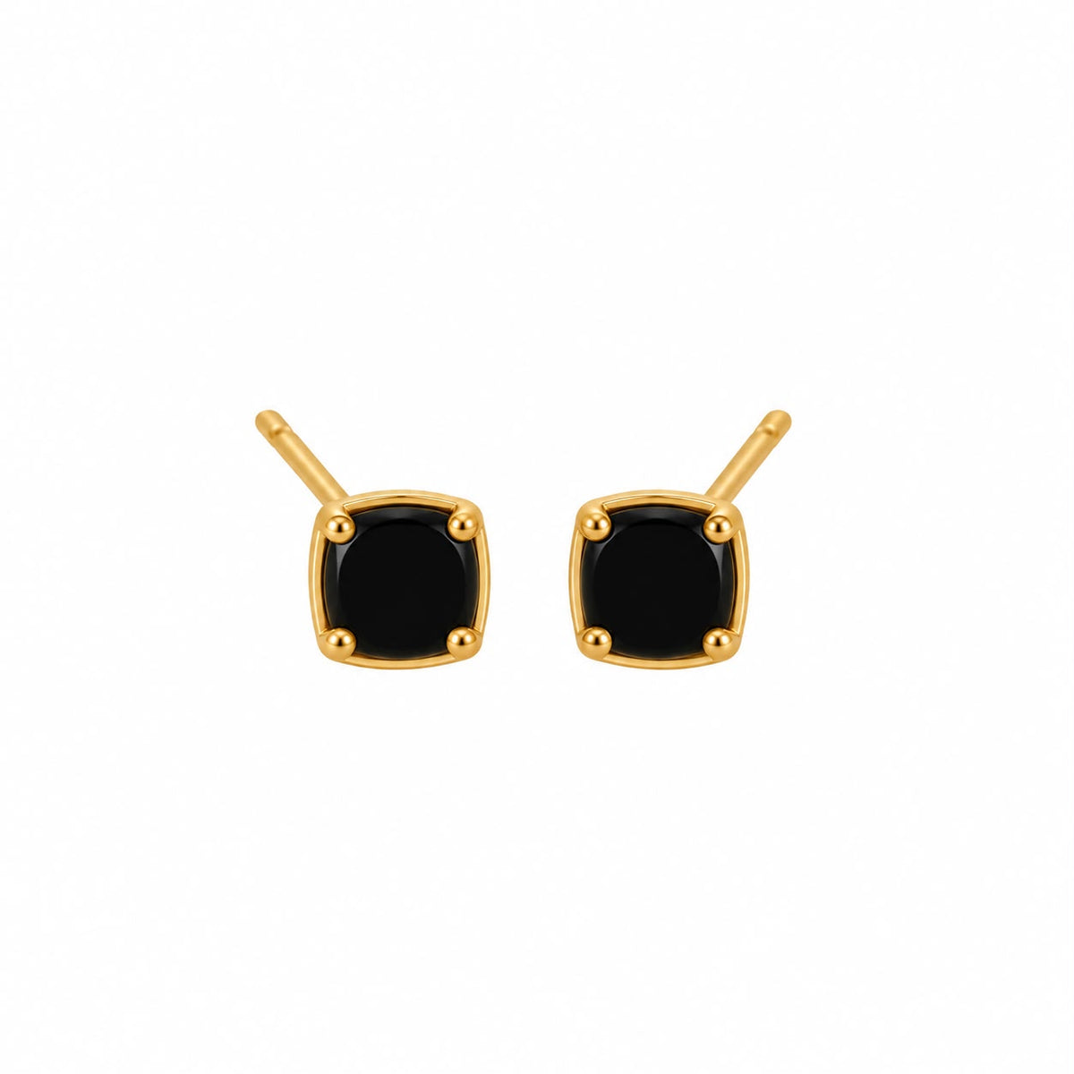 Aretes chiquitos piedra negra