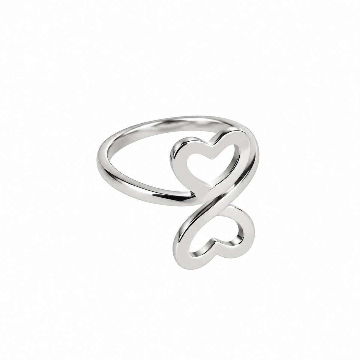 Anillo corazones plata ajustable