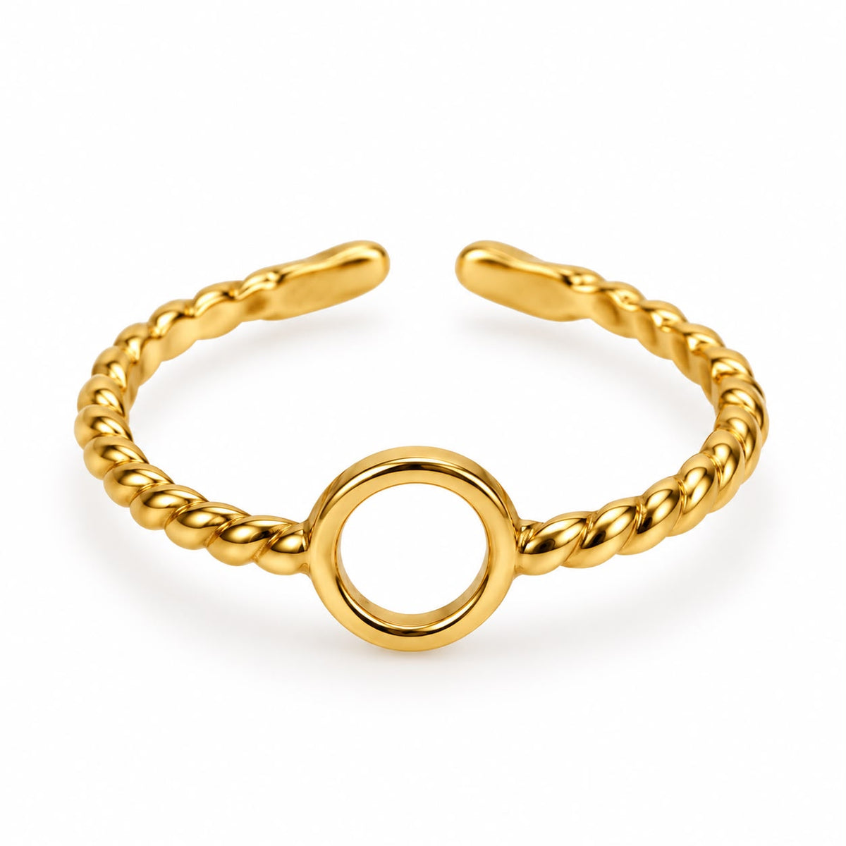 Anillo delgado ajustable dorado