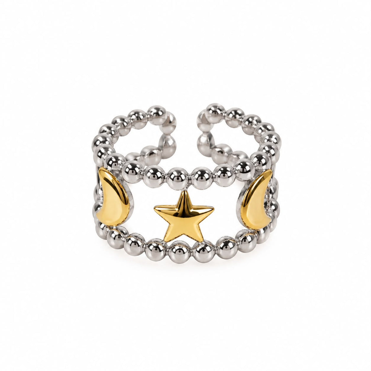 Anillo ajustable bicolor