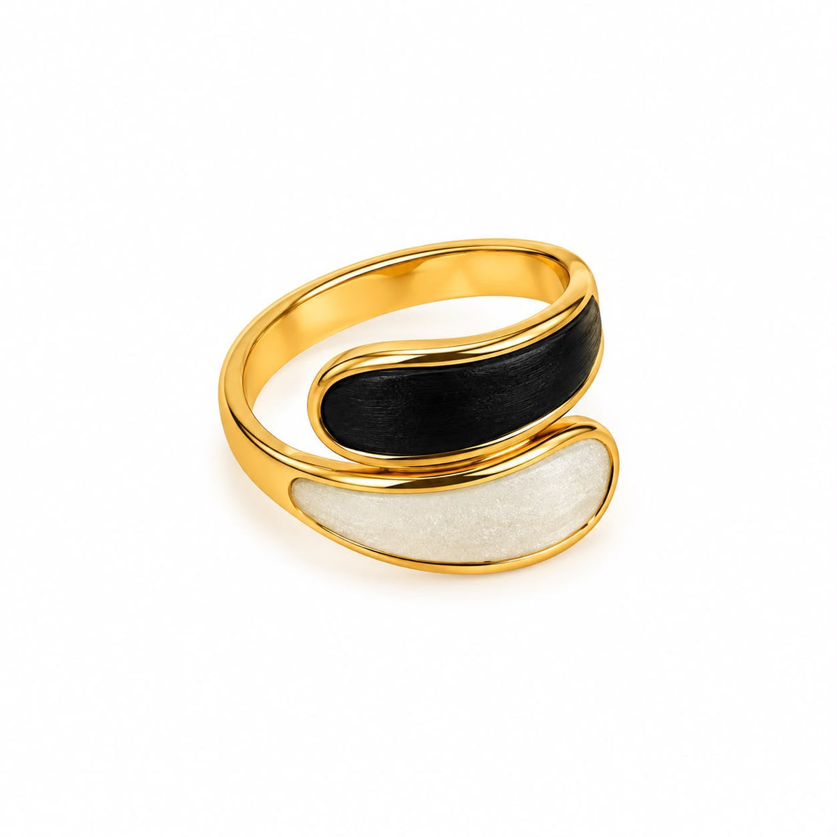 Anillo ajustable blanco&negro
