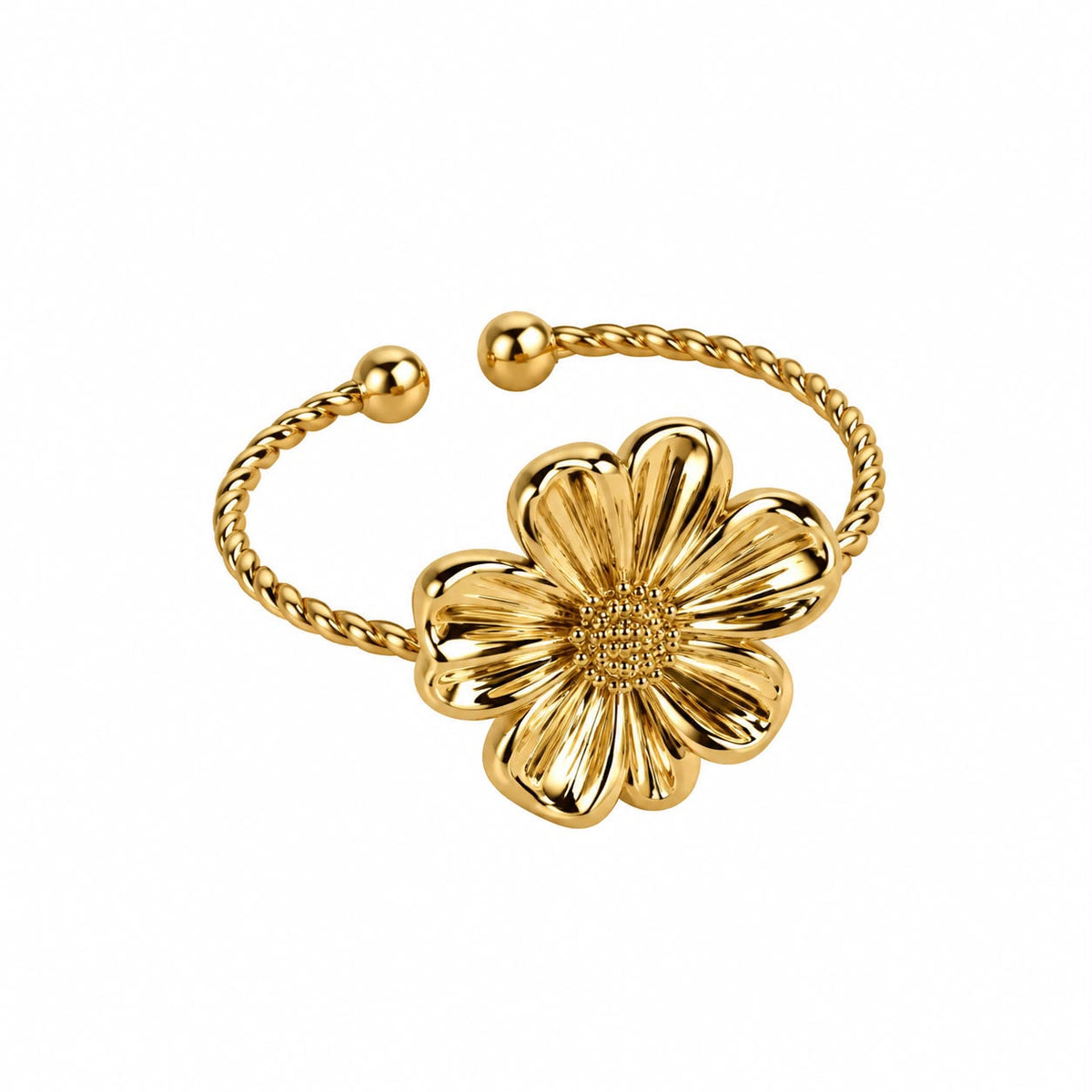 Anillo ajustable flor