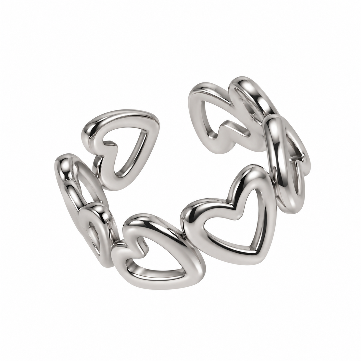 Anillo corazones ajustable