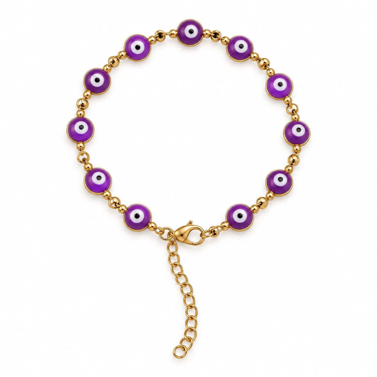Pulsera de ojitos color lila