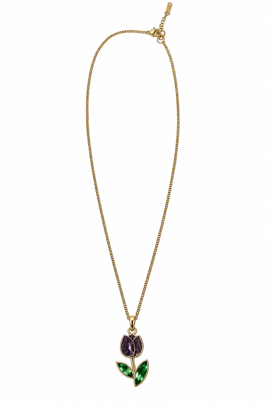 Collar tulipán lila