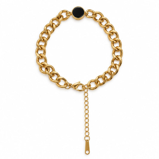 Pulsera esclava con brillo negro