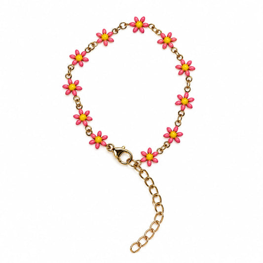 Pulsera flores ajustable