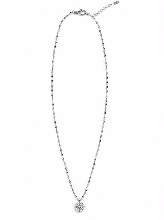 Collar con brillito plata