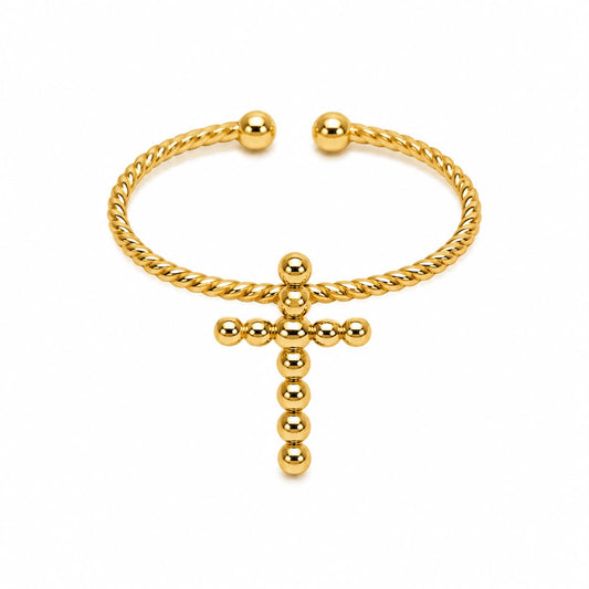 Anillo ajustable de cruz