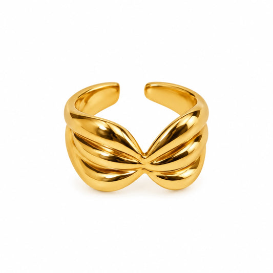 Anillo dorado ajustable