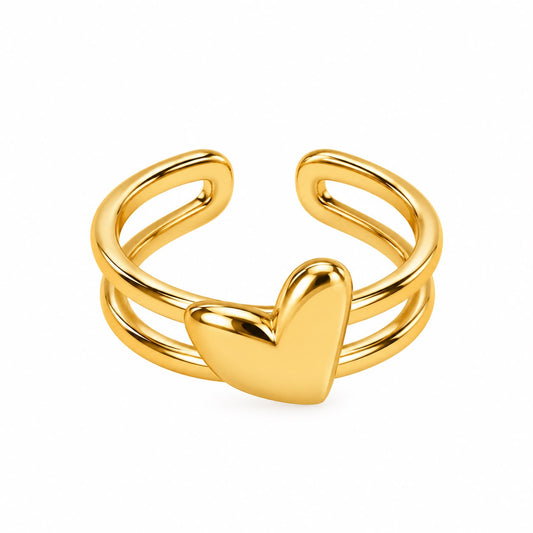 Anillo ajustable corazón