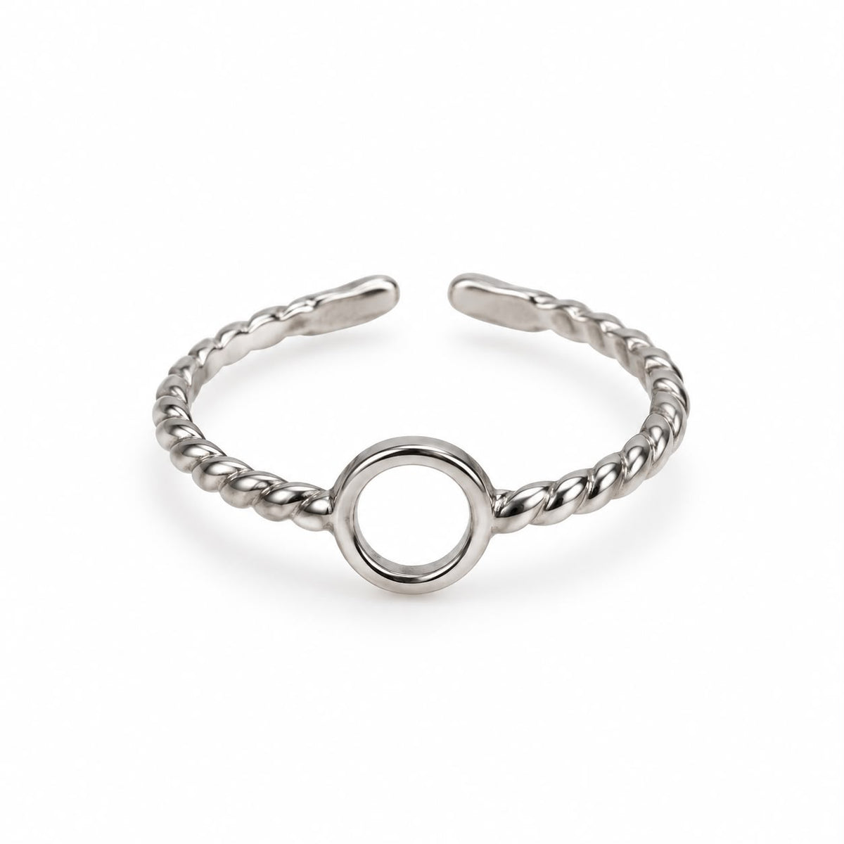 Anillo delgado ajustable plata