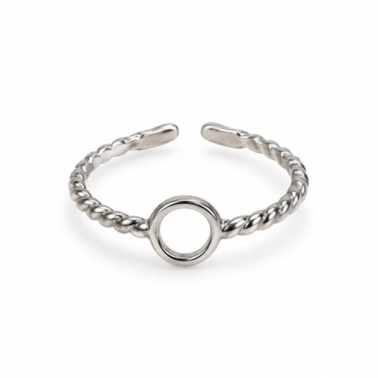 Anillo delgado ajustable plata