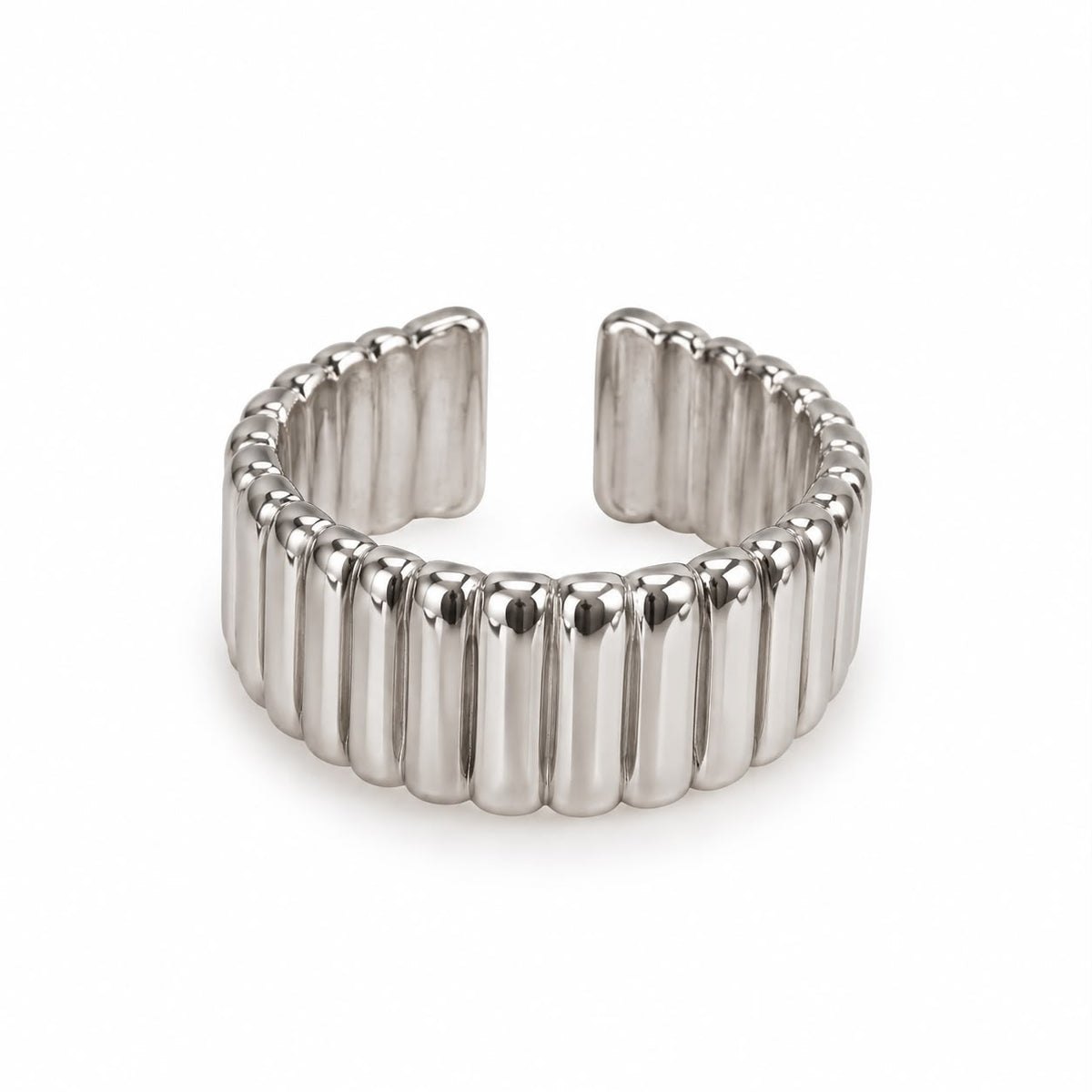 Anillo chunky ajustable plata