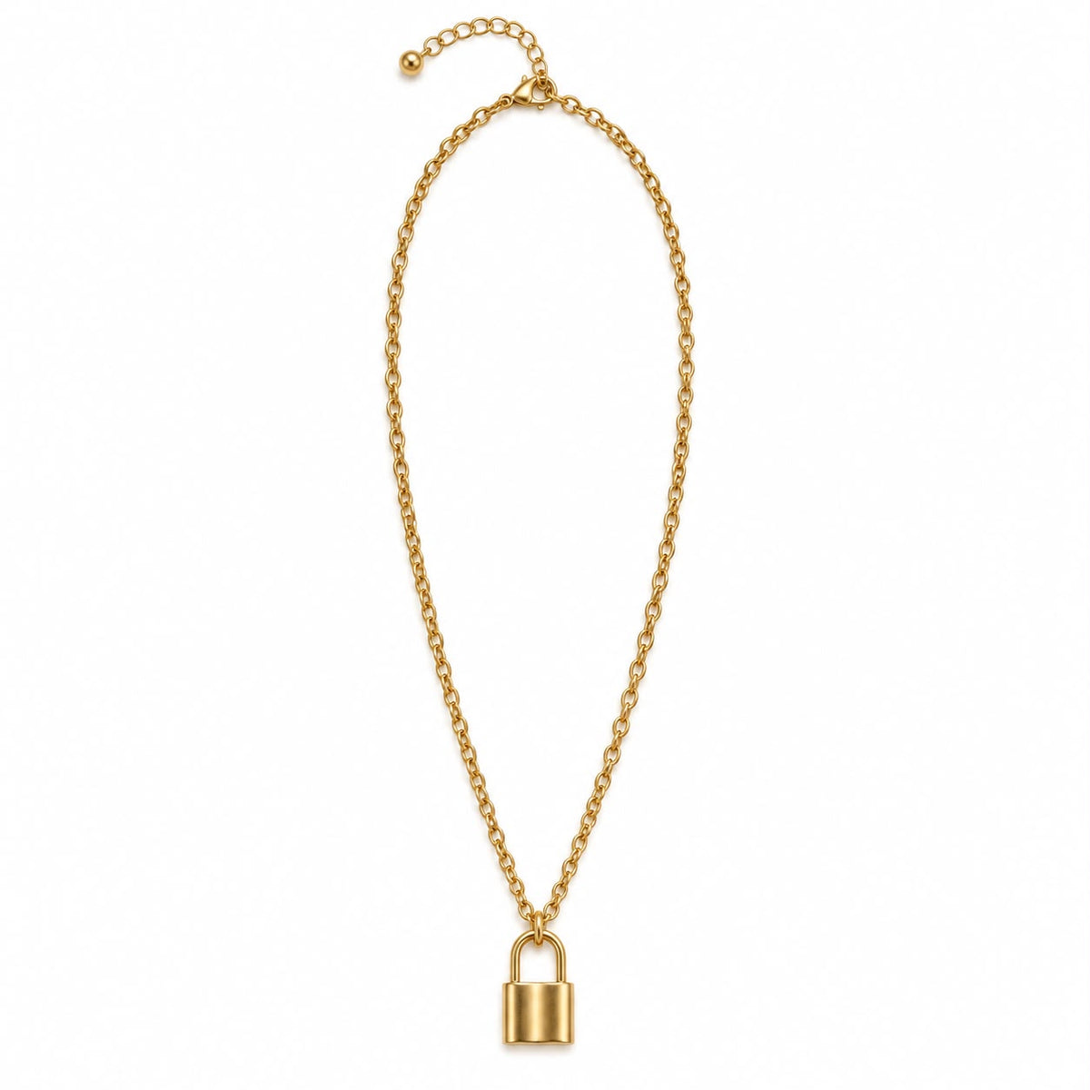 Collar dorado candadito