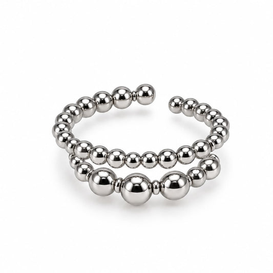 Anillo bolitas ajustable