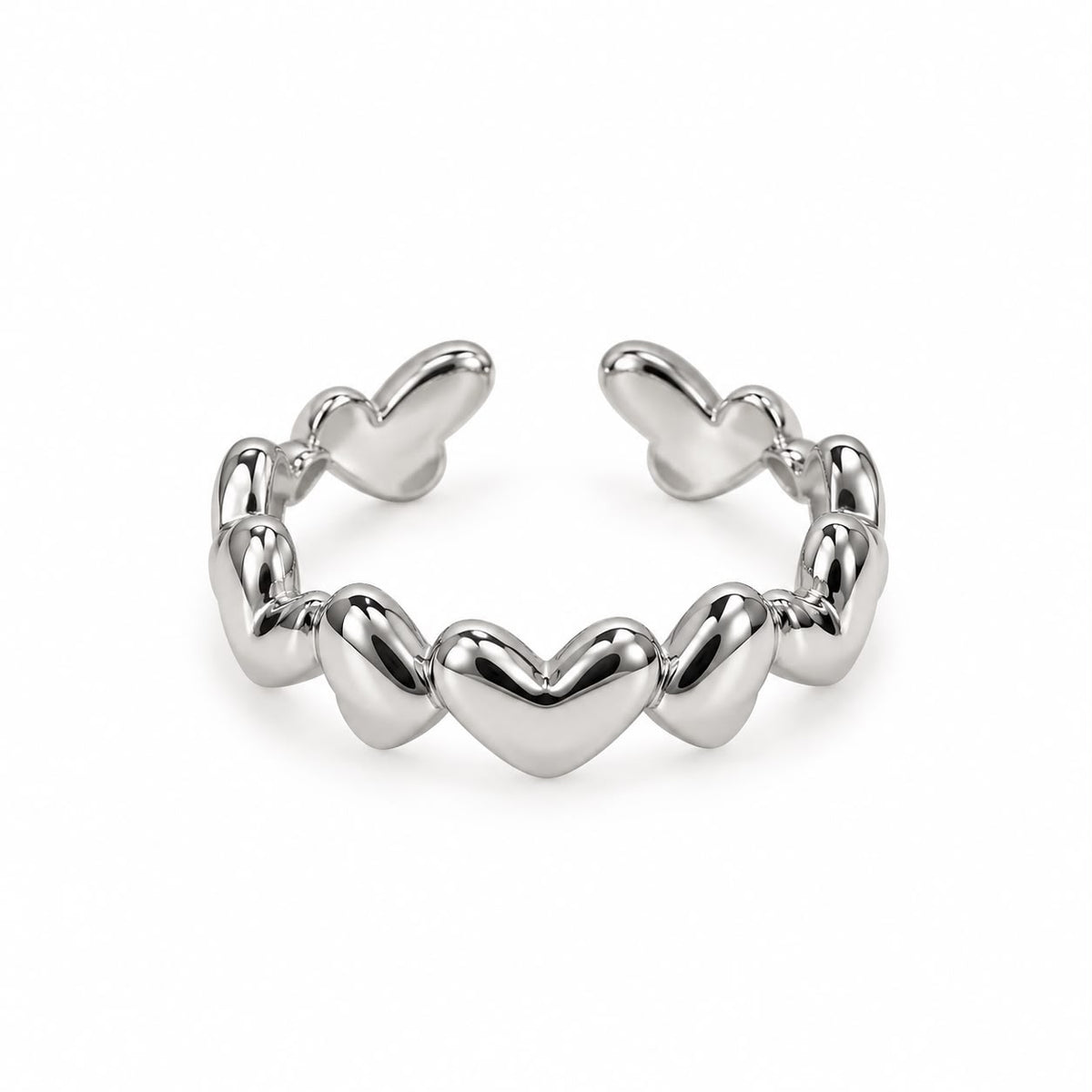 Anillo corazones ajustable