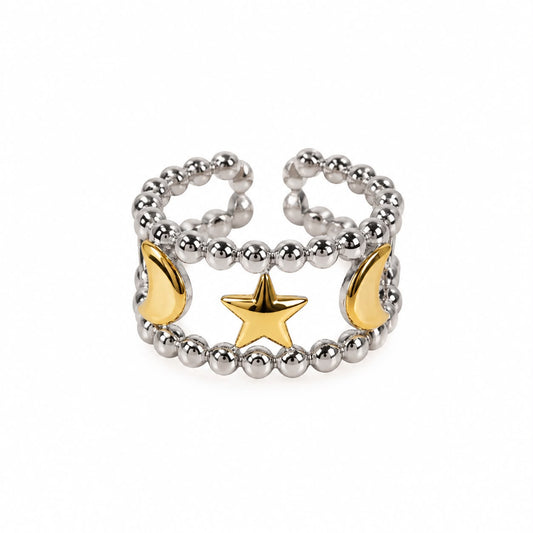 Anillo ajustable bicolor