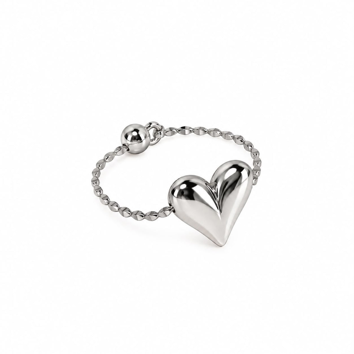 Anillo de corazón ajustable