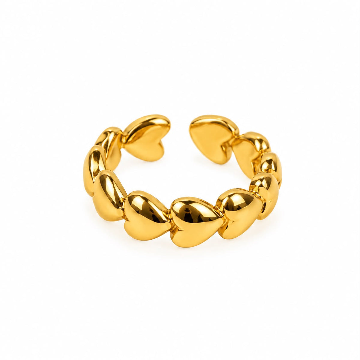 Anillo corazones ajustable