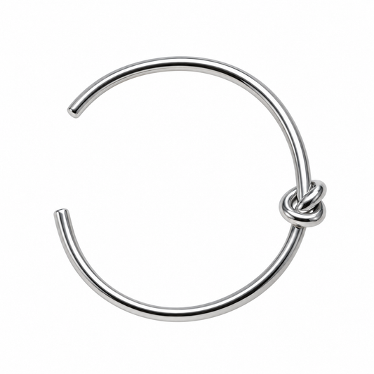 Pulsera ajustable con nudito plata