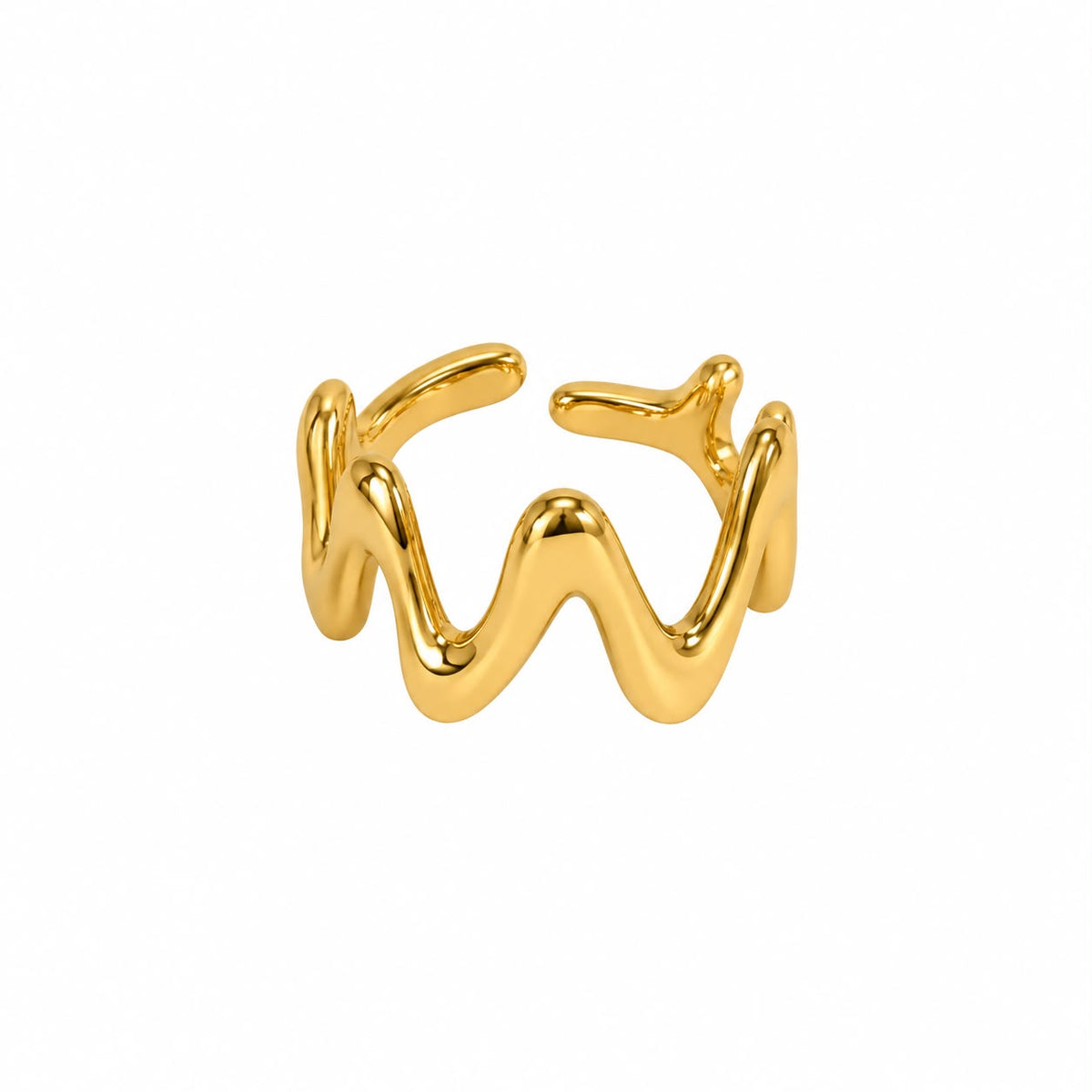 Anillo ziczac ajustable