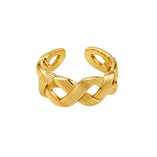 Anillo chunky ajustable dorado