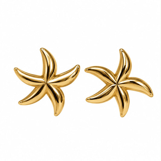 Aretes estrella dorado
