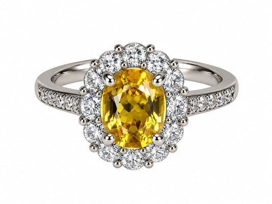Anillo ajustable piedra amarilla