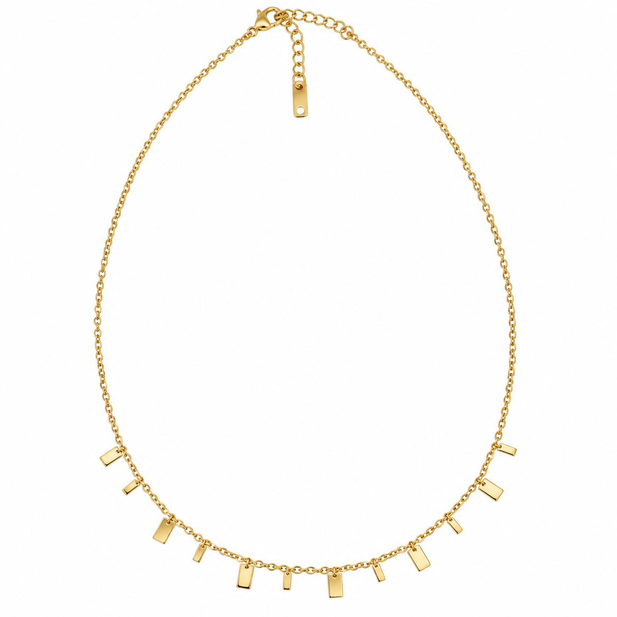 Collar con cuadritos dorados