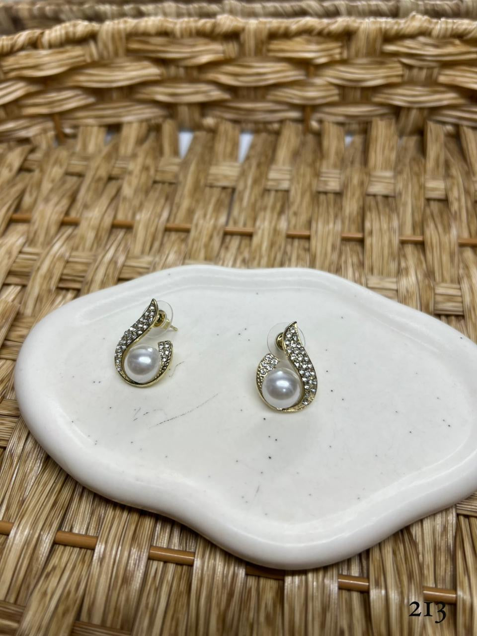 Aretes gota perla