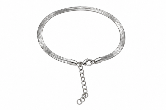 Pulsera planchada plata