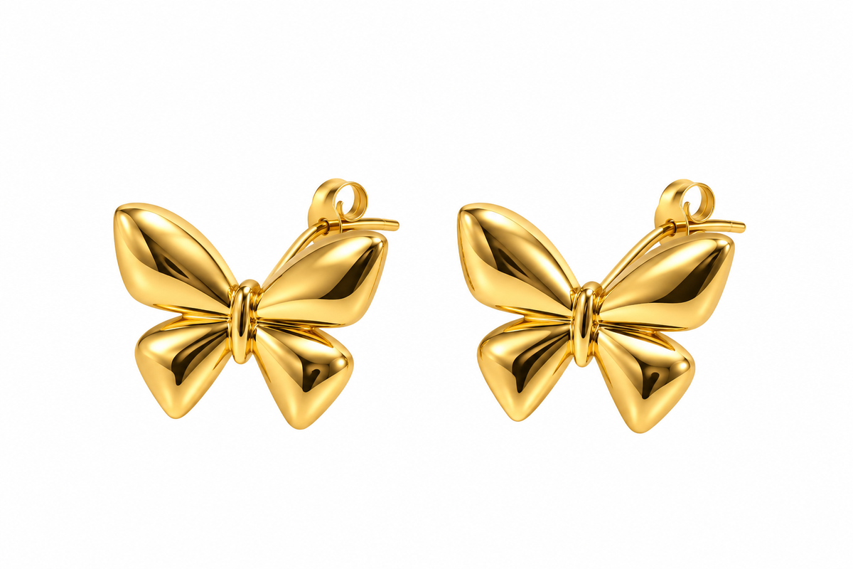 Aretes de mariposa chicos