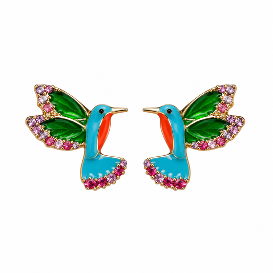 Aretes chicos de Colibrí