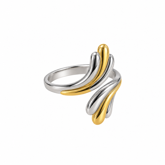 Anillo ajustable bicolor