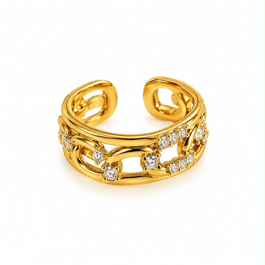 Anillo ajustable con brillos