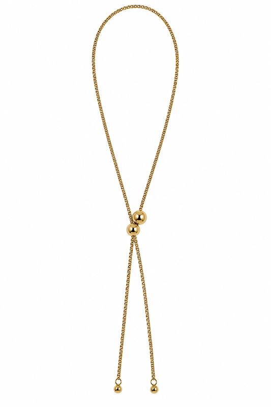 Collar ajustable con bolitas