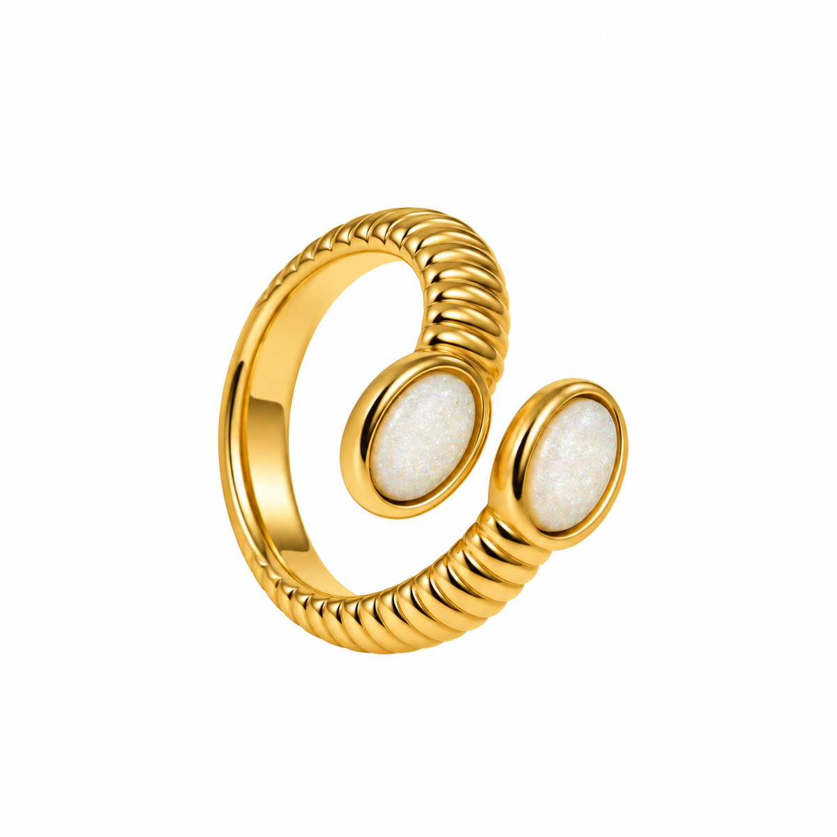 Anillo ajustable blanco