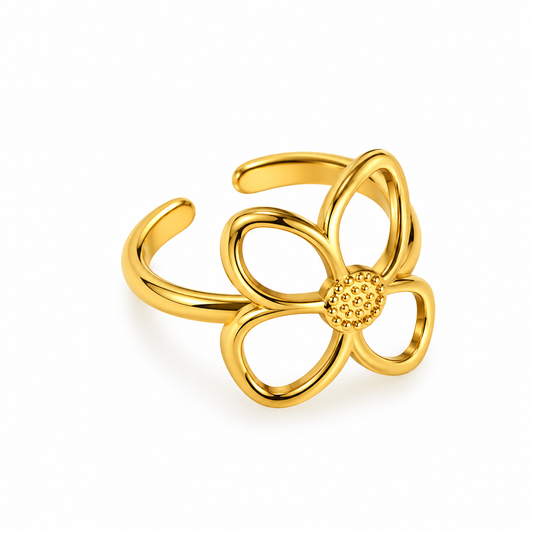 Anillo ajustable flor