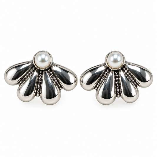 Aretes media flor chicos