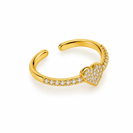 Anillo ajustable corazón