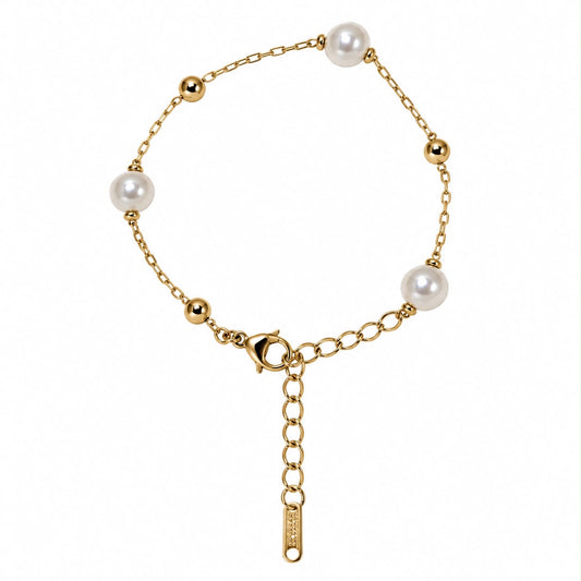Pulsera de perlas ajustable